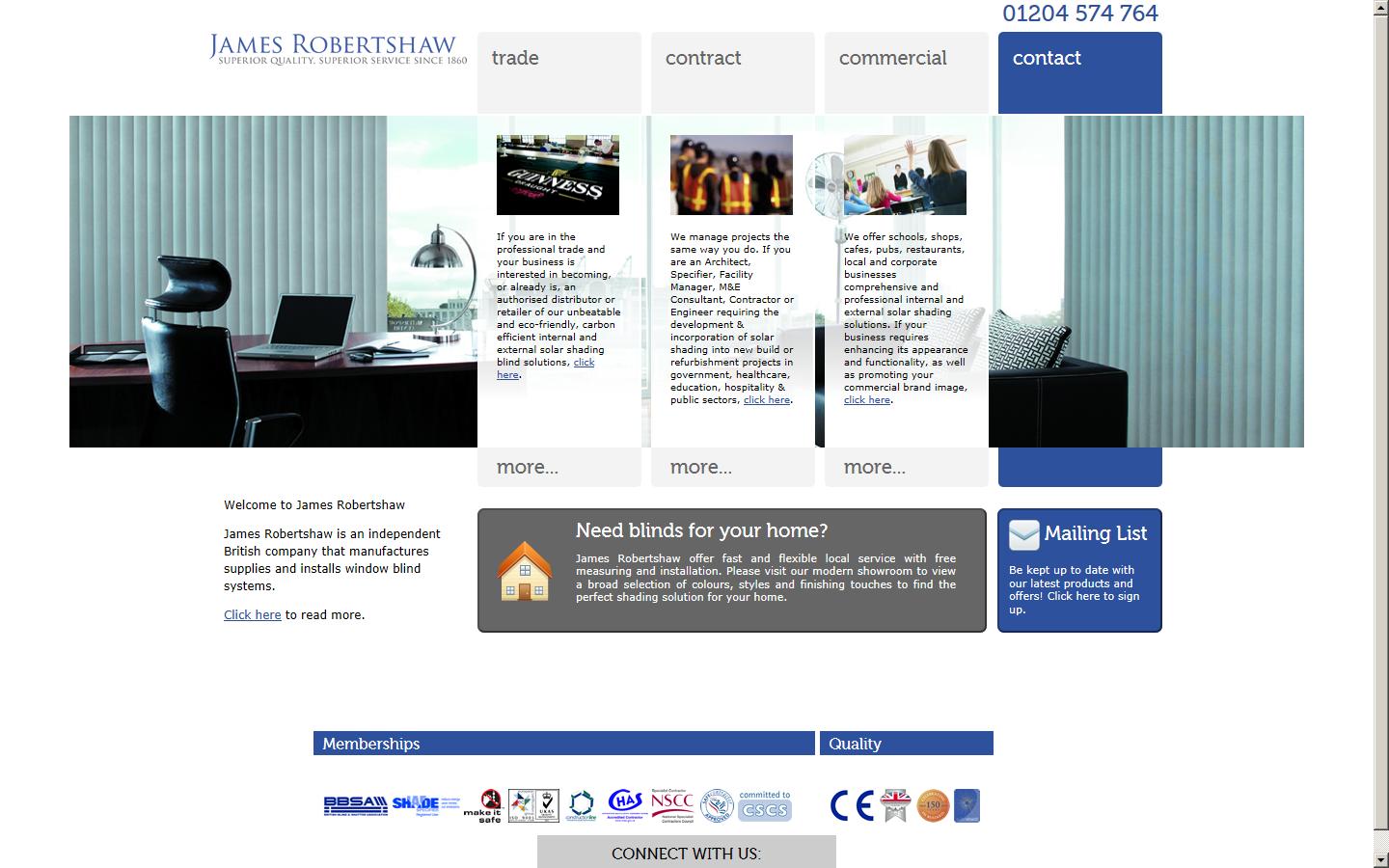 James Robertshaw & Sons (1954) Ltd Website