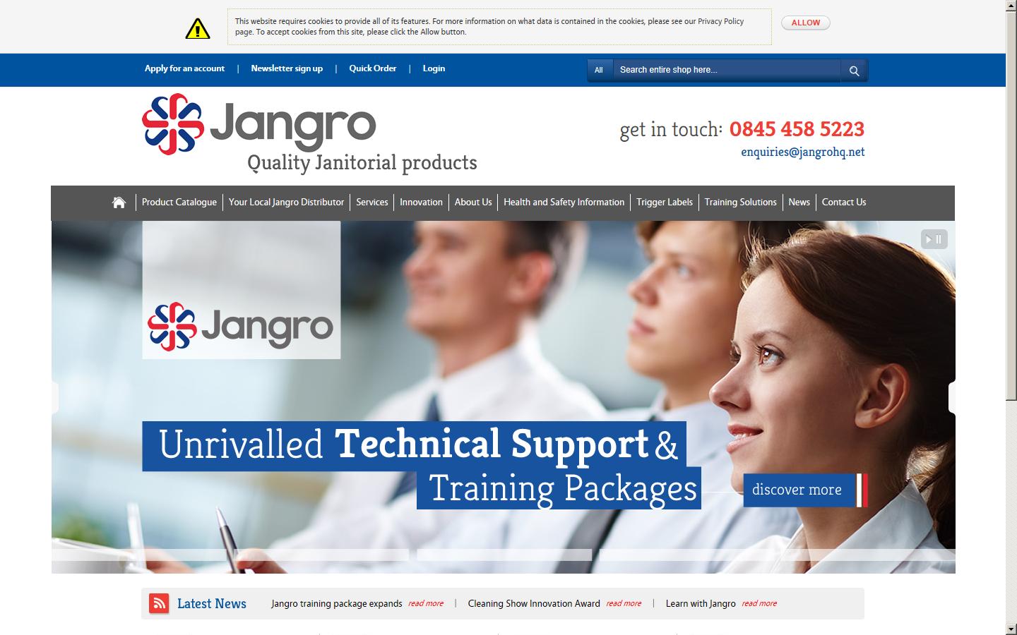 Jangro Limited Website