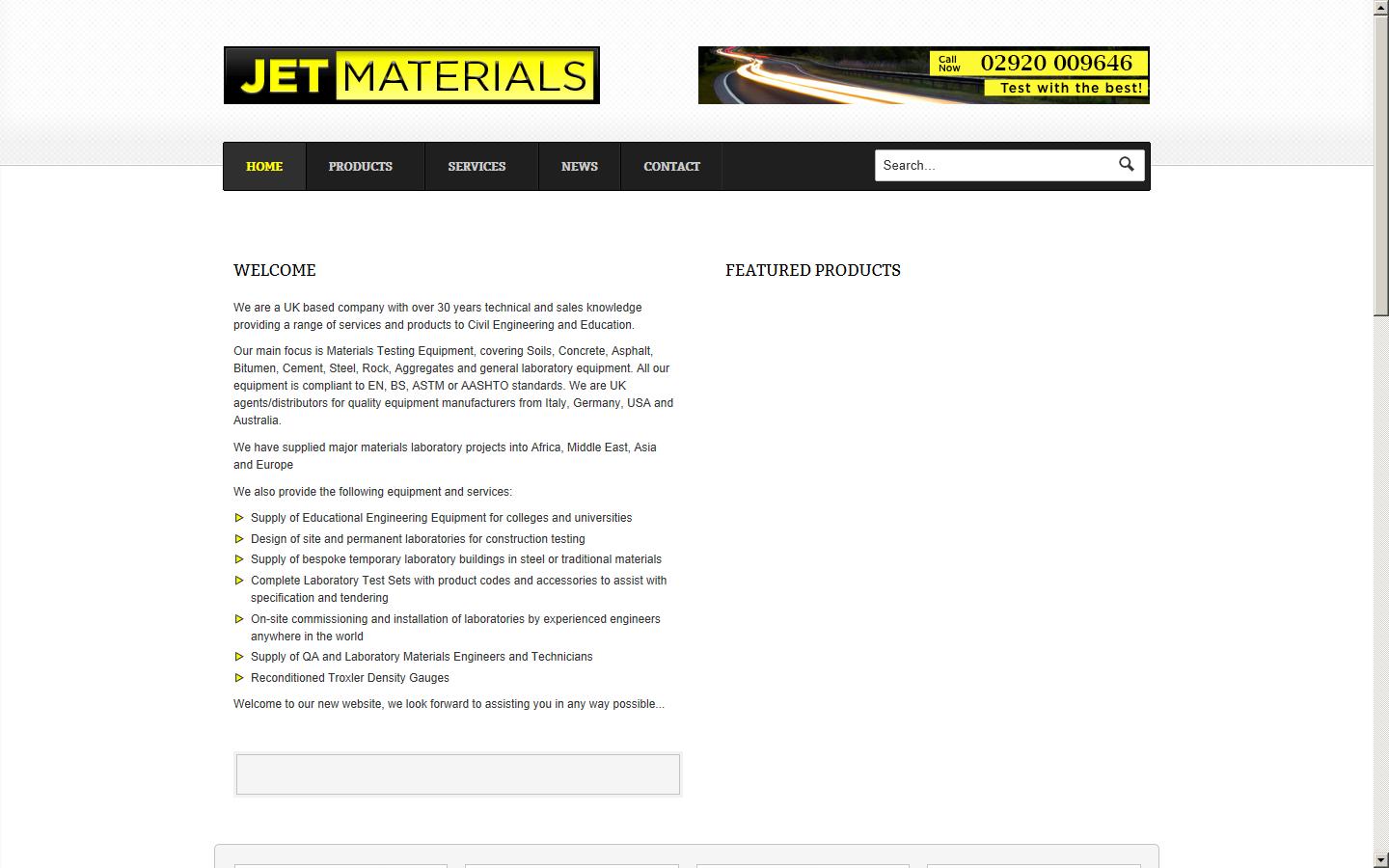 Jet Materials Ltd Website