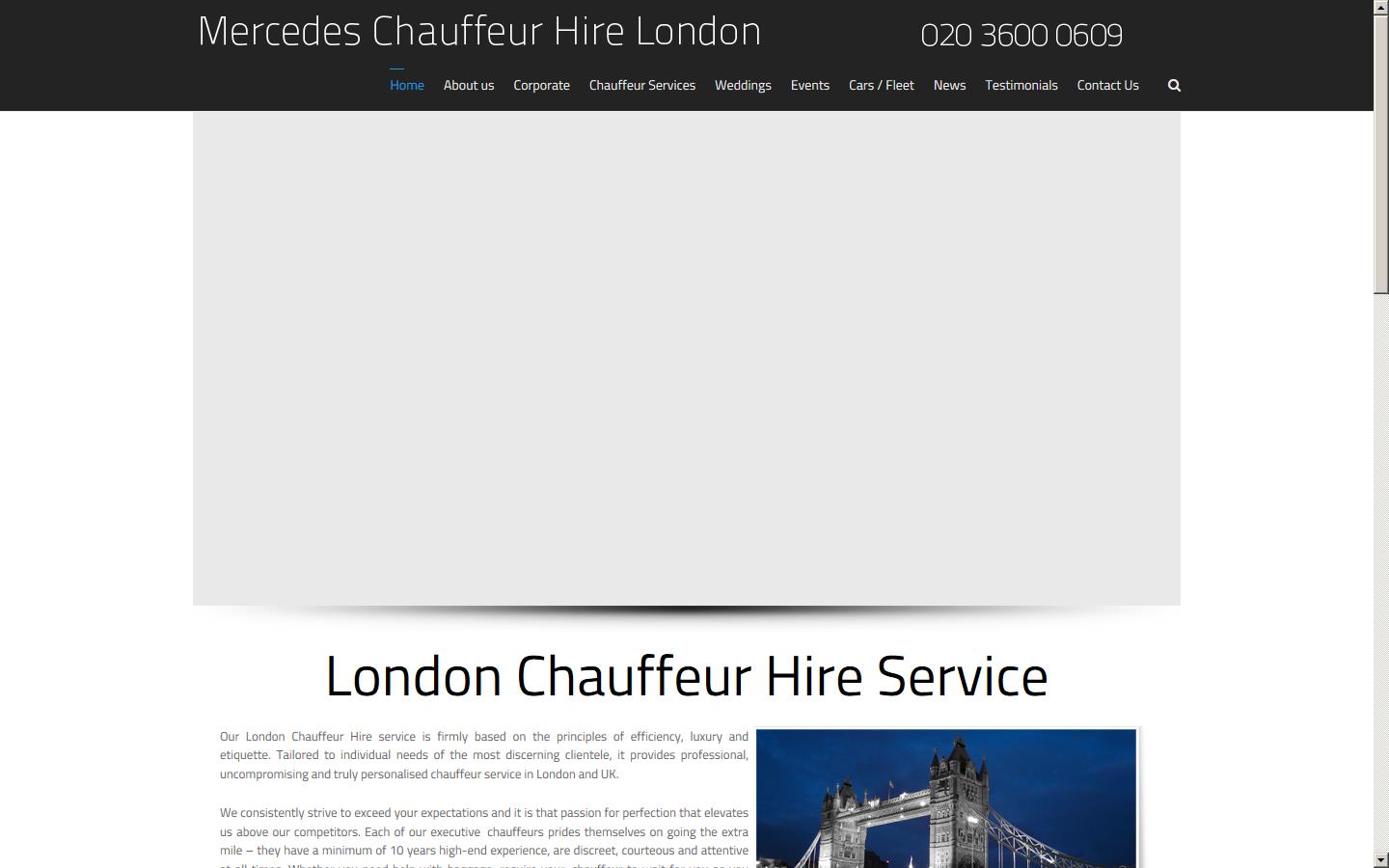 Mercedes Chauffeur Hire Website