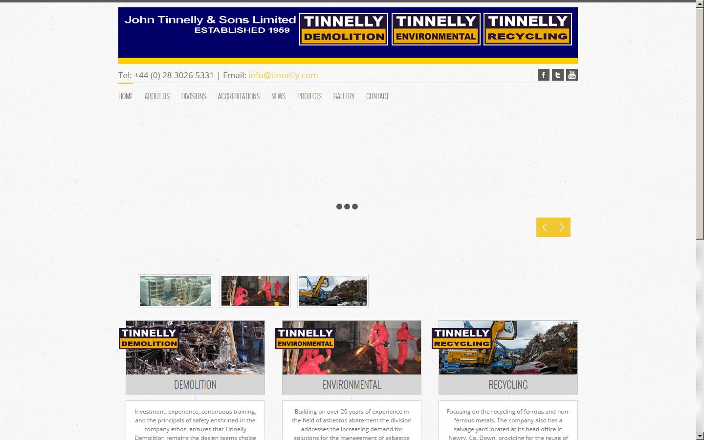 John Tinnelly & Sons Ltd Website