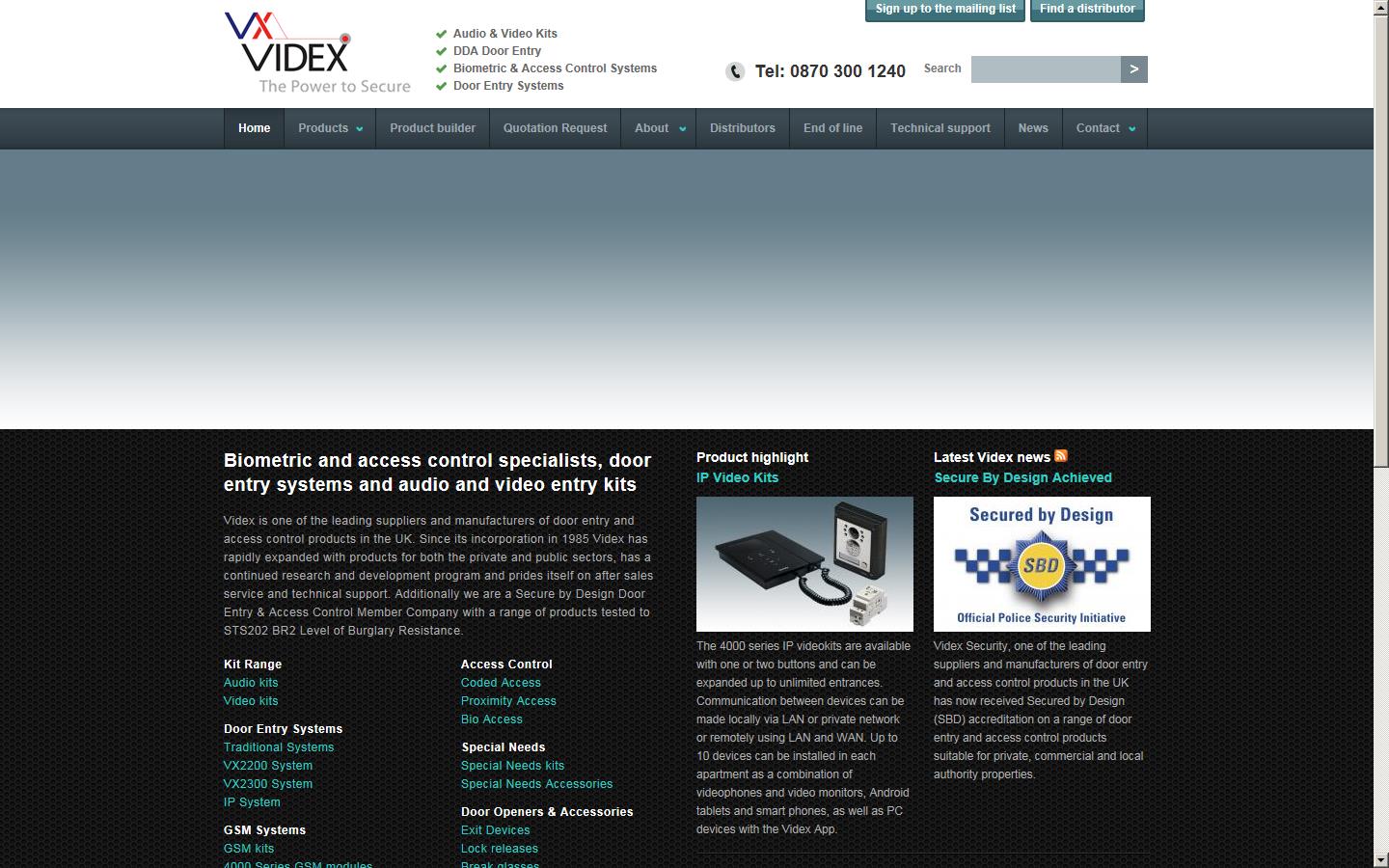 Videx Security Website