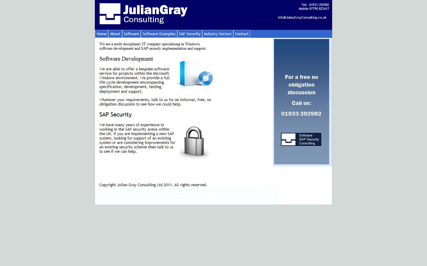 Julian Gray Consulting Ltd Website