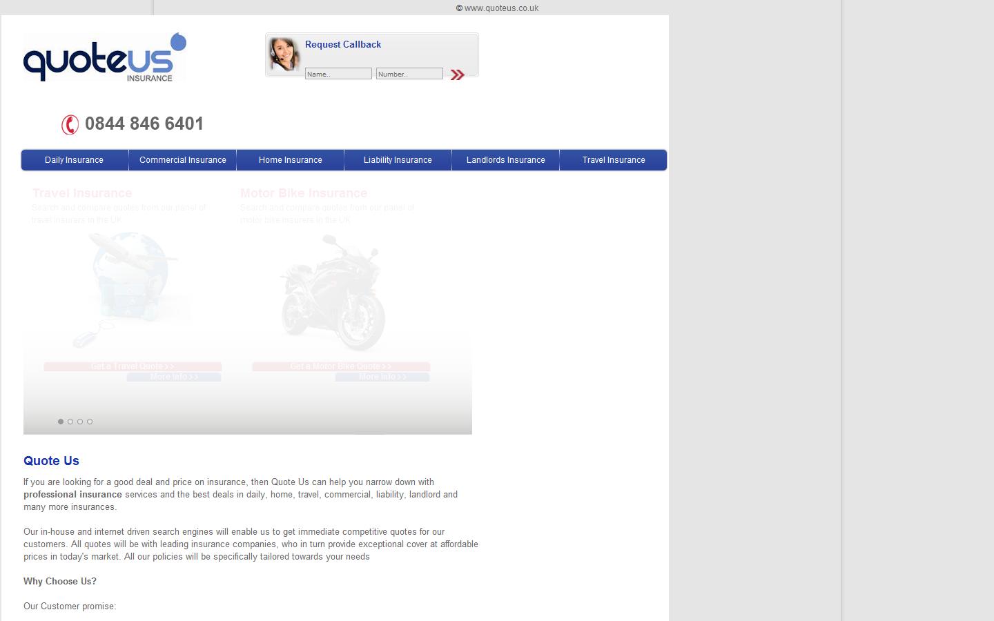 Quote Us Insurance Website