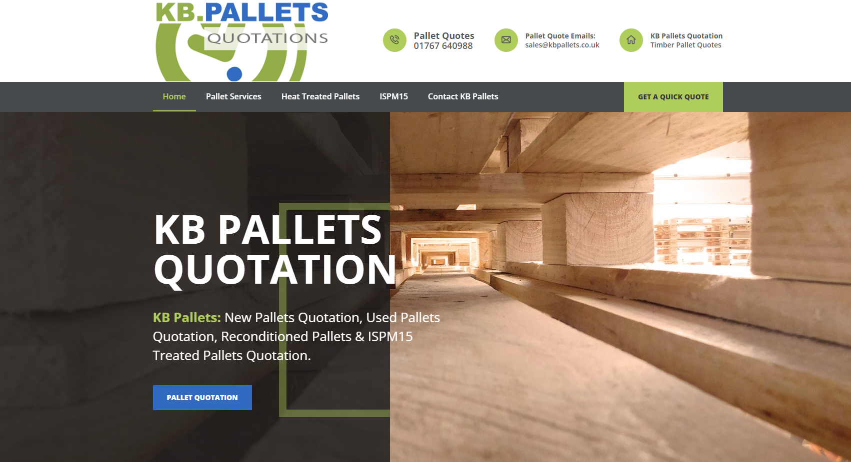 K B PALLETS Website