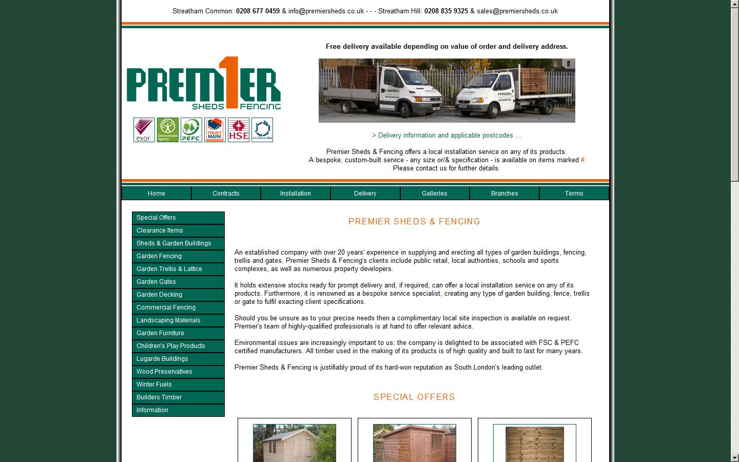 Premier Sheds & Fencing Website