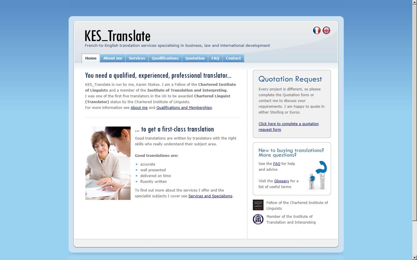 K E S Translate Website