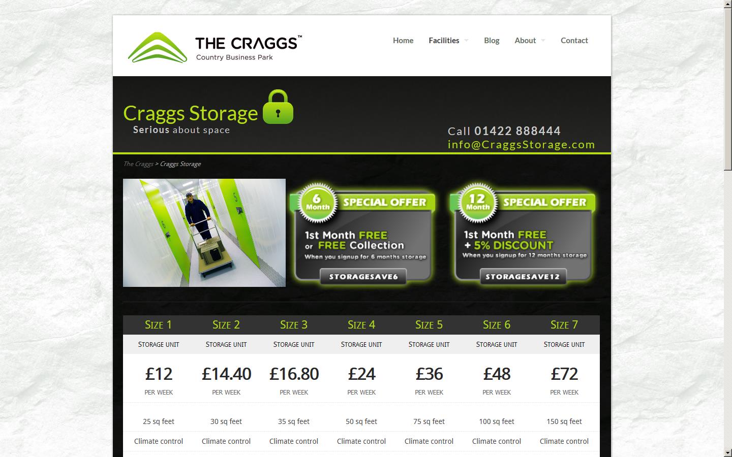 Craggs Storage Website