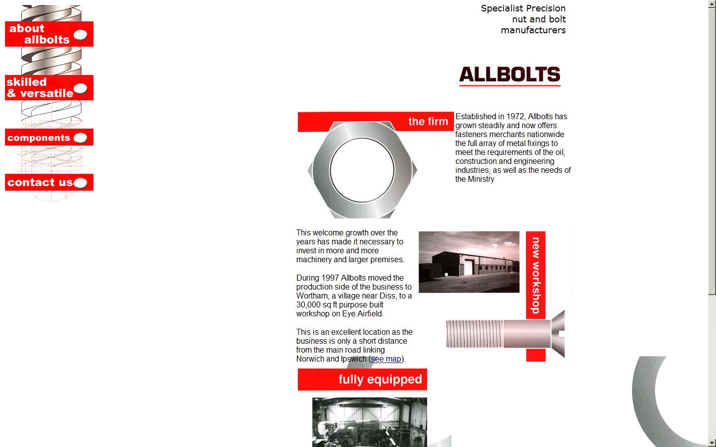 Allbolts Ltd Website