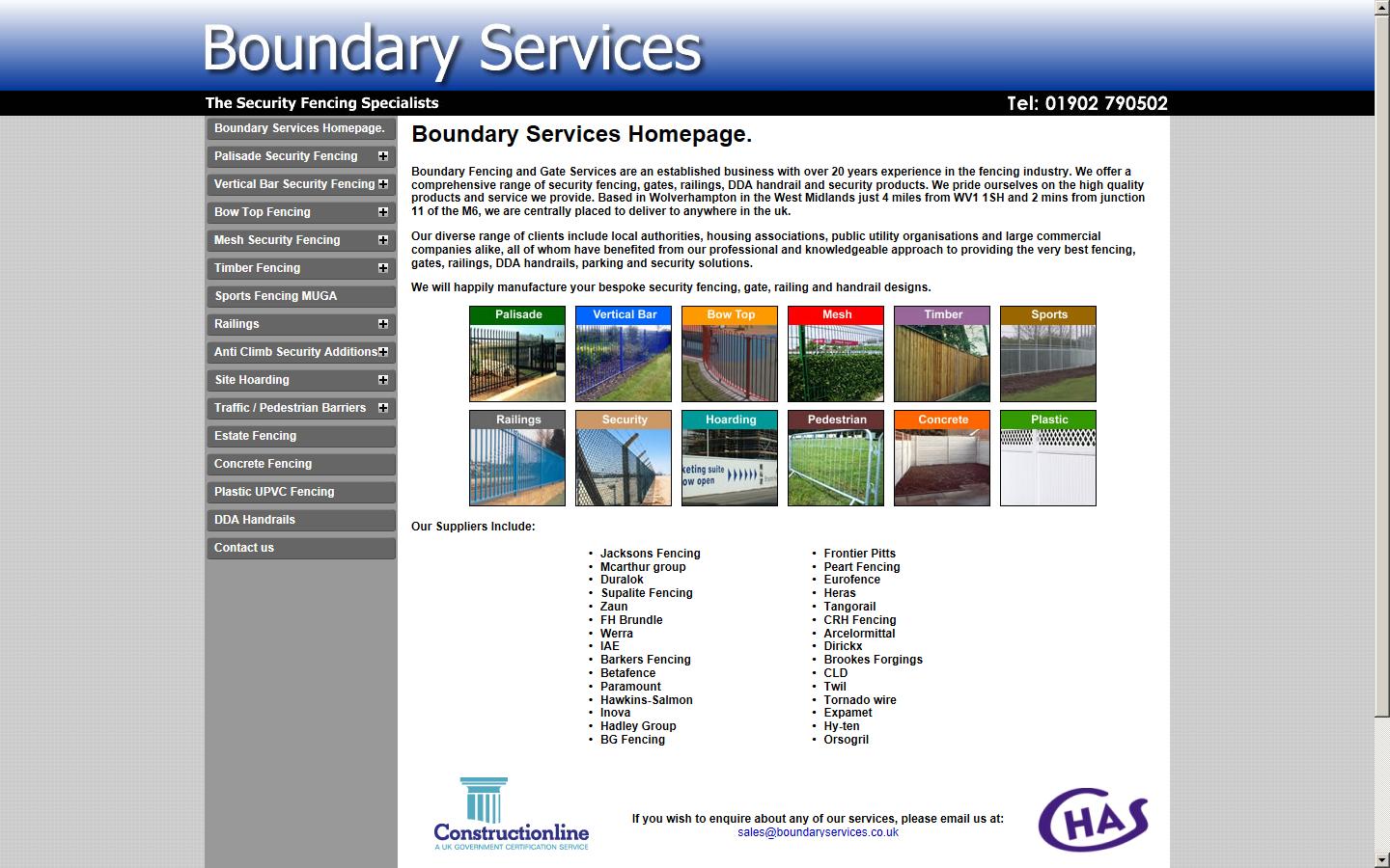Boundary Services Ltd Website