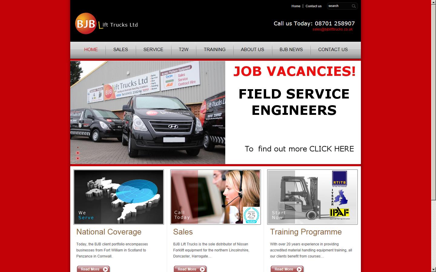 BJB Lift Trucks Ltd Website