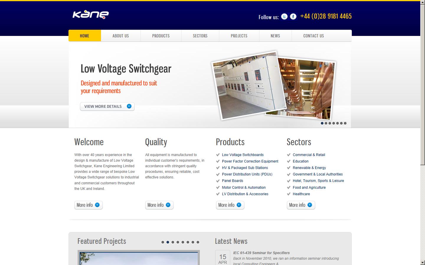 Kane Engineering Limited Website