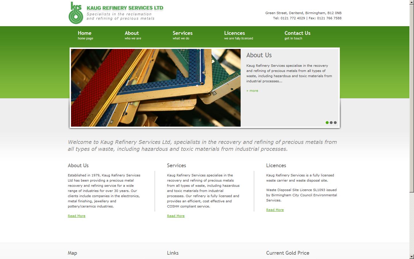 Kaug Refinery Services Website