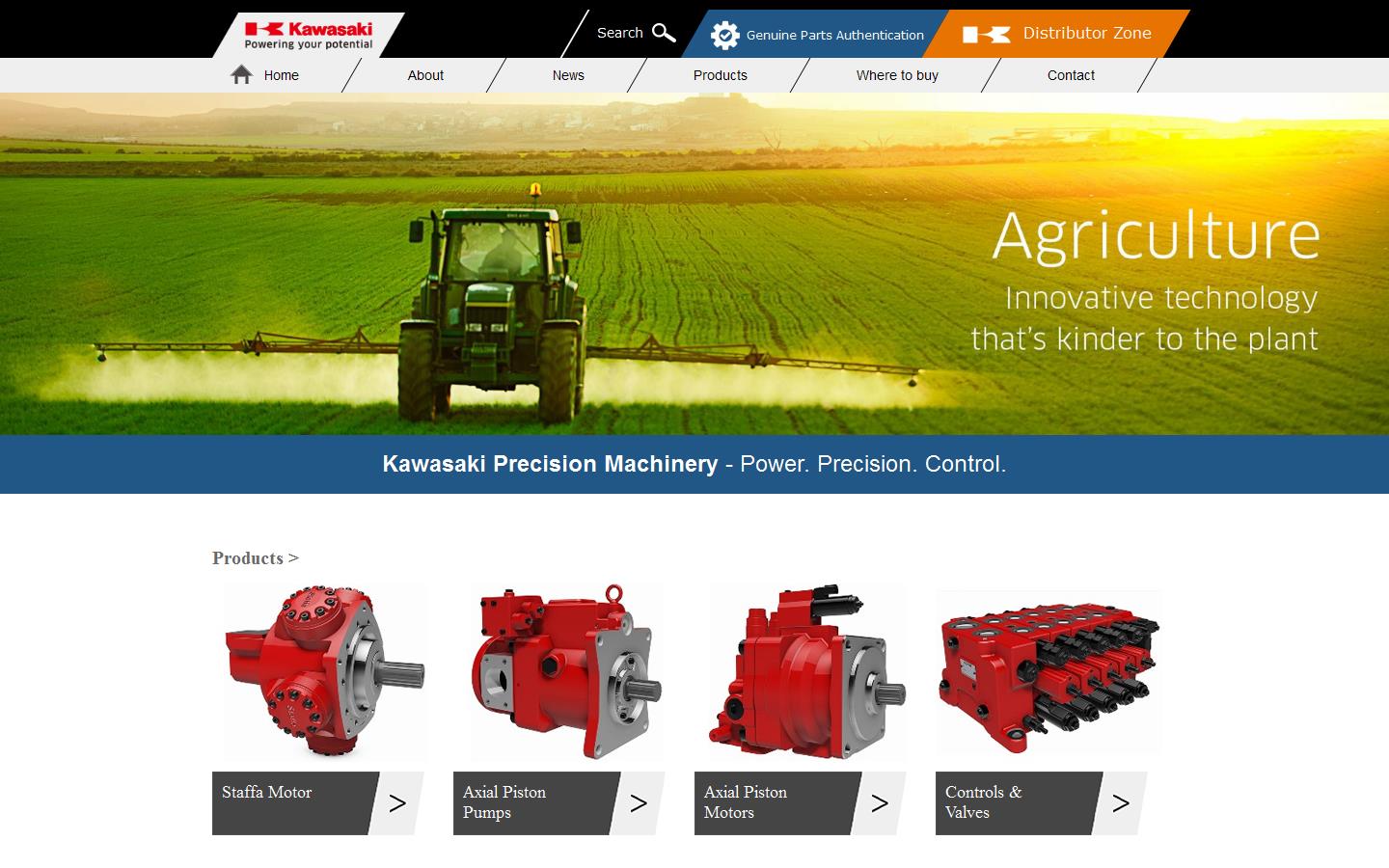 Kawasaki Precision Machinery (UK) Ltd Website