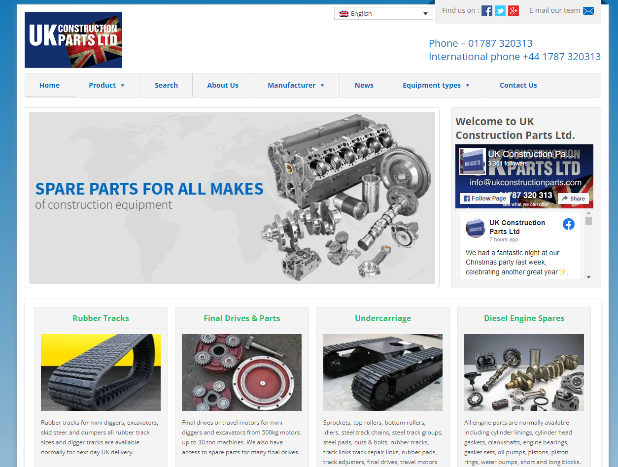 UK Construction Parts Ltd  Website