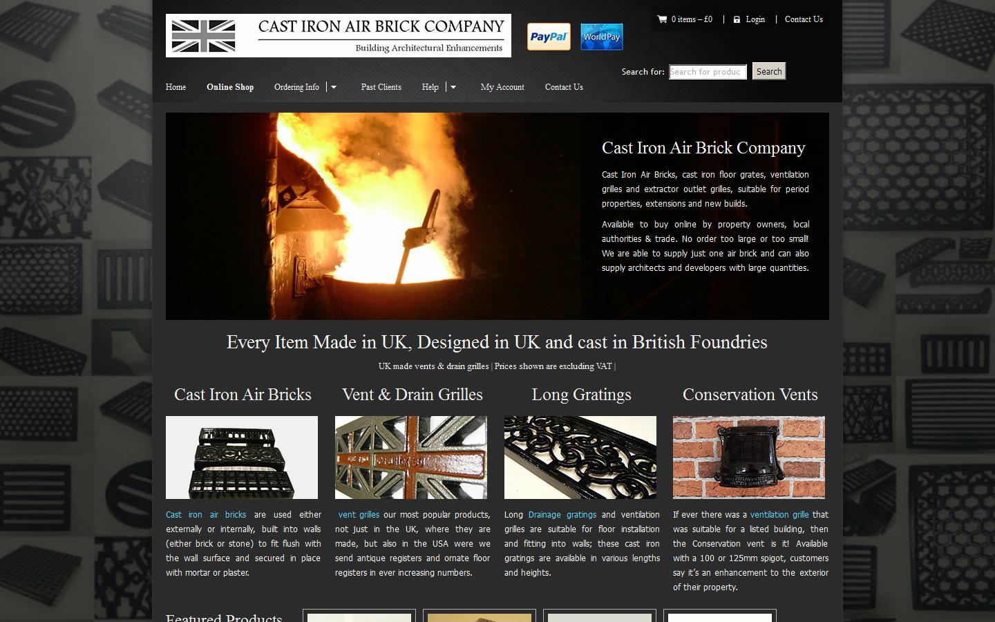 Cast Iron Air Bricks Company Website