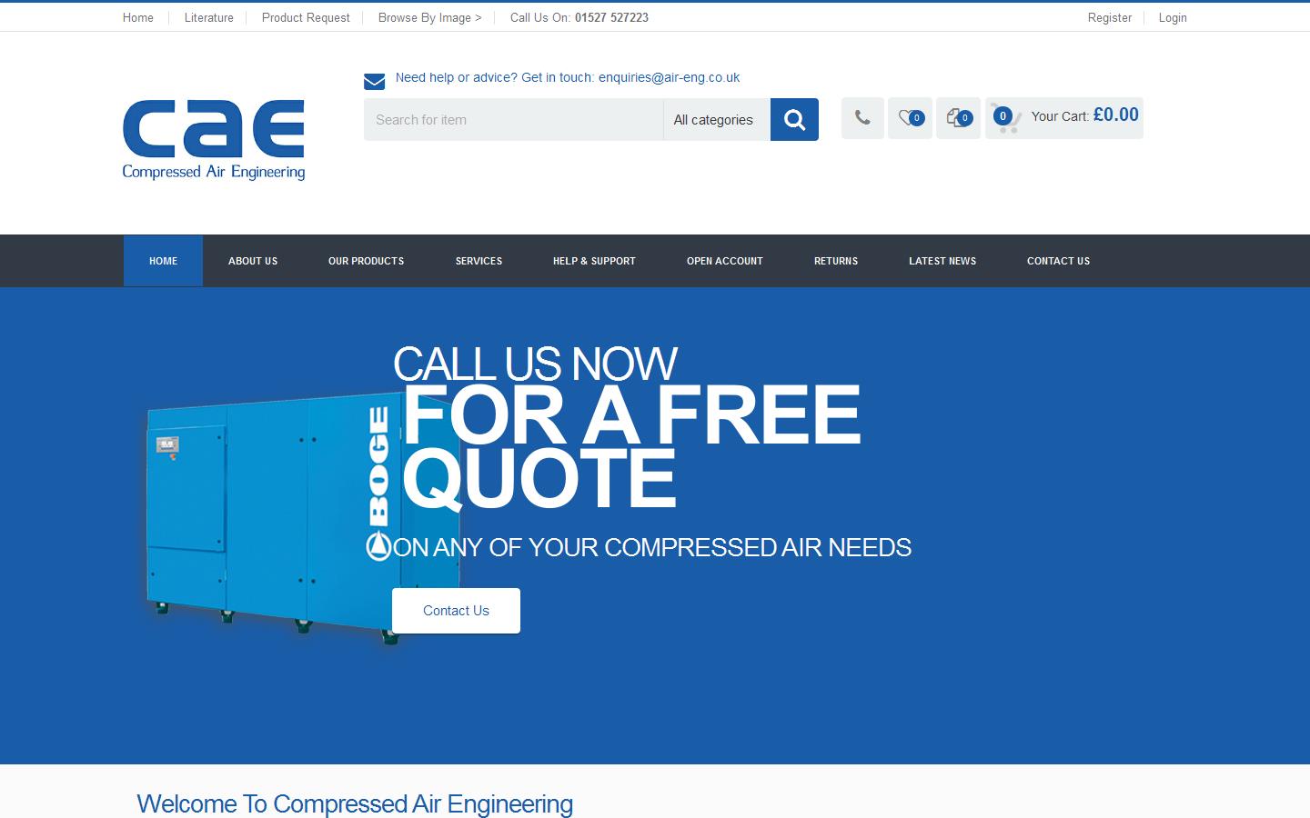 Compressed Air Engineering (Redditch) Ltd Website