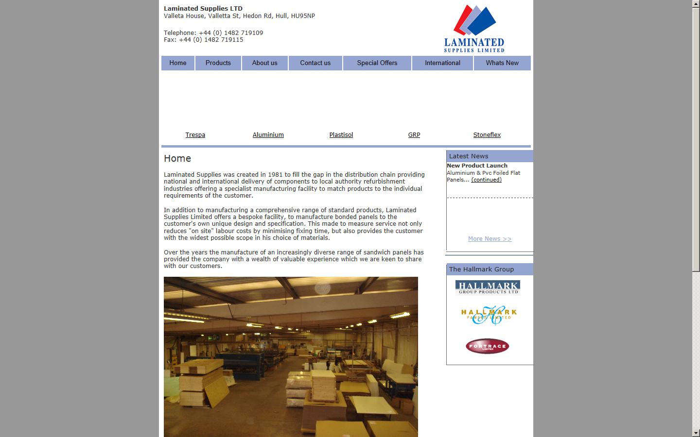 Laminated Supplies Website