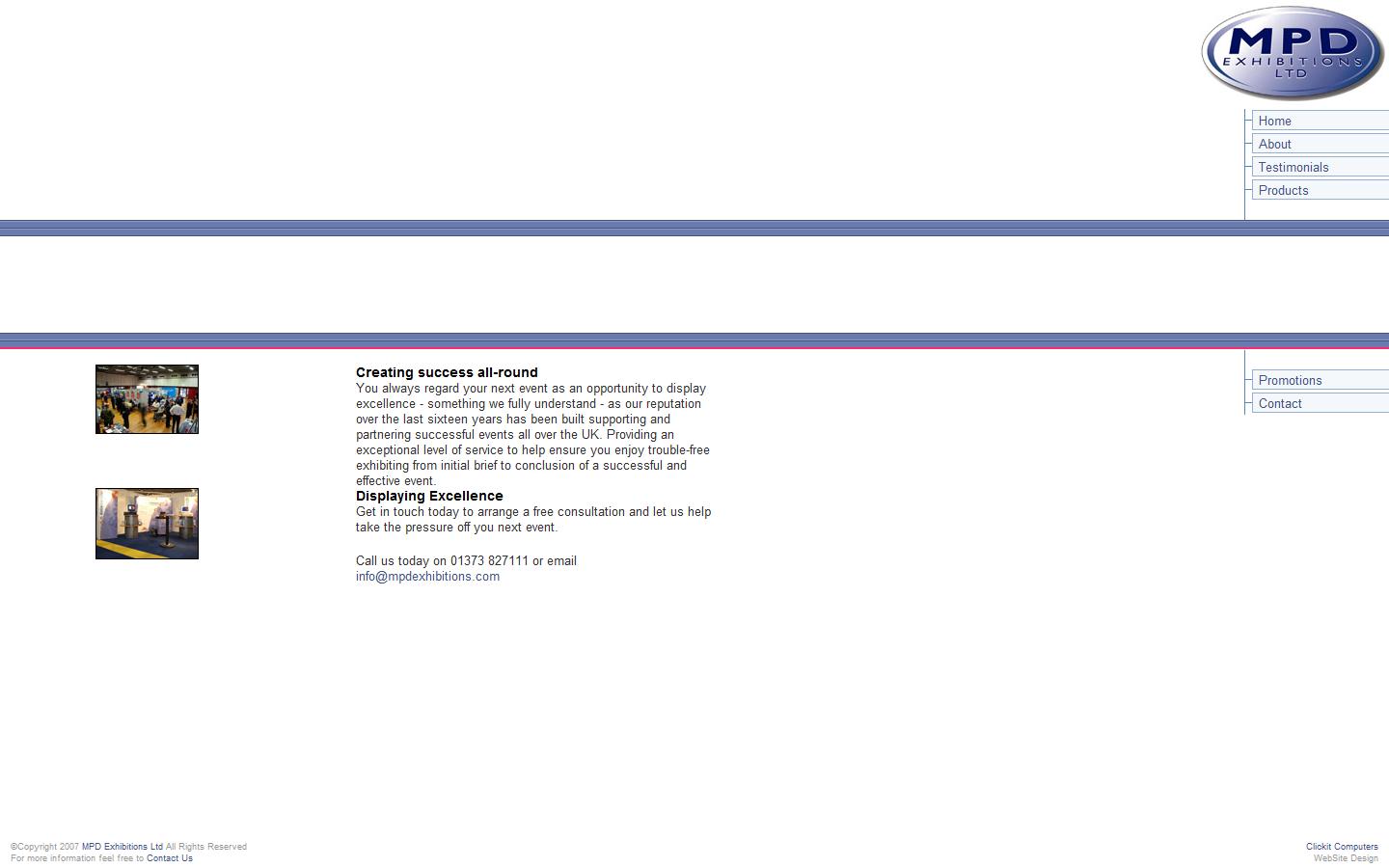 MPD Exhibitions Ltd Website