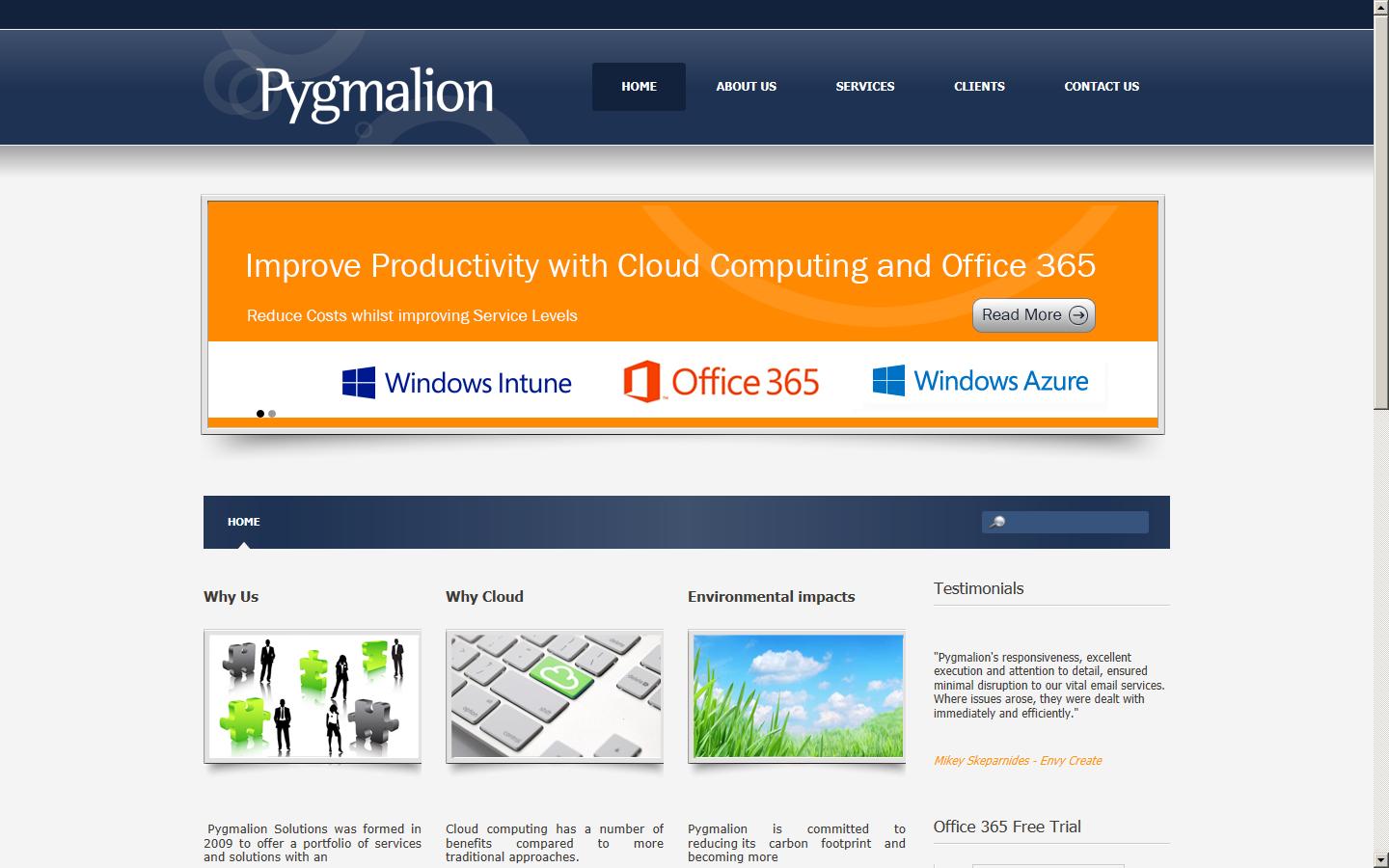 Pygmalion Limited Website