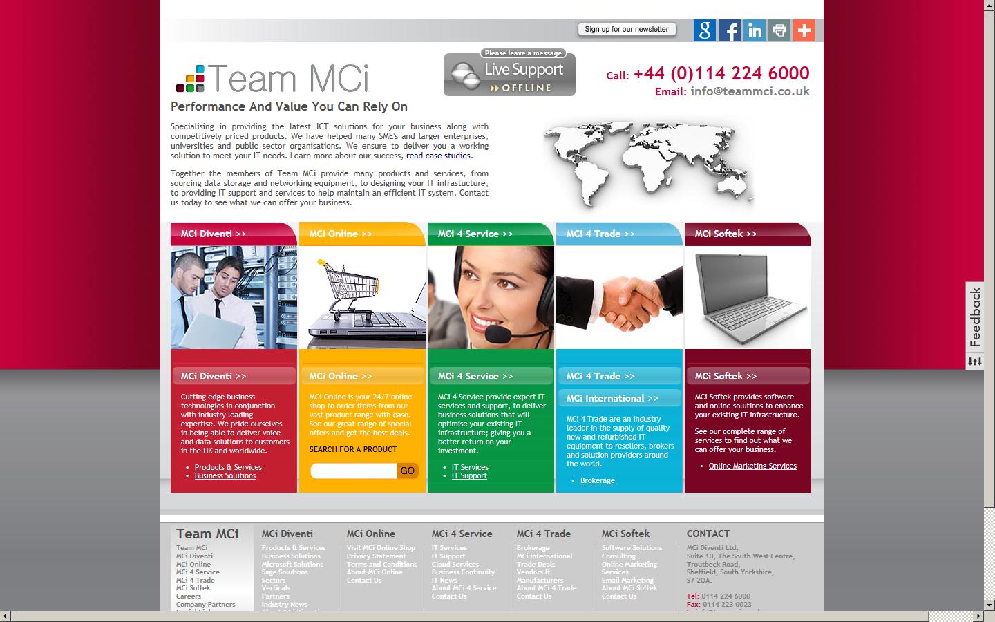 MCi Diventi Ltd Website