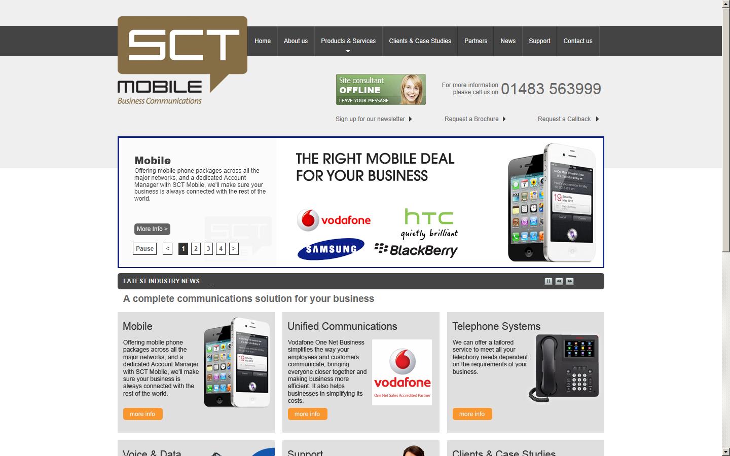 SCT Mobile Limited Website
