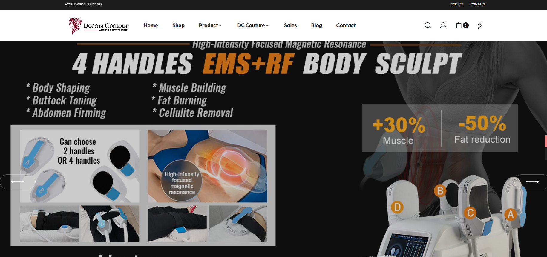 Derma Contour Int. Beauty Academy Website