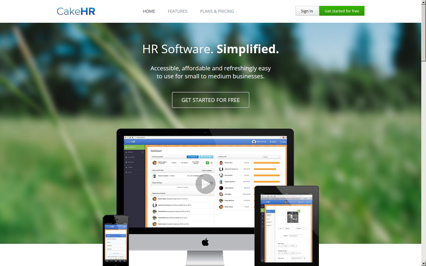 CakeHR Website