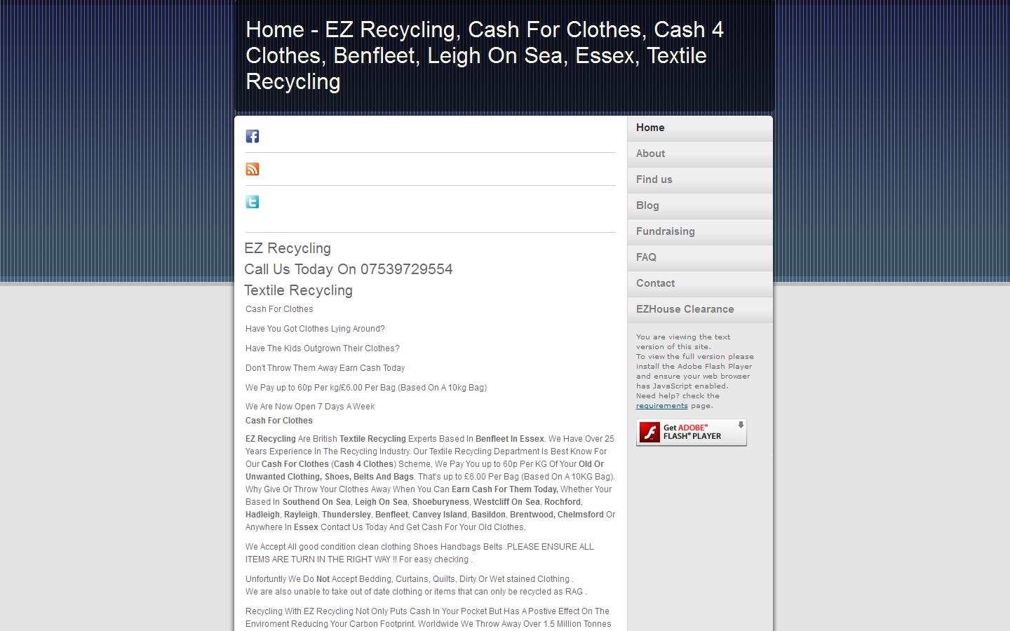 EZ Recycling Website