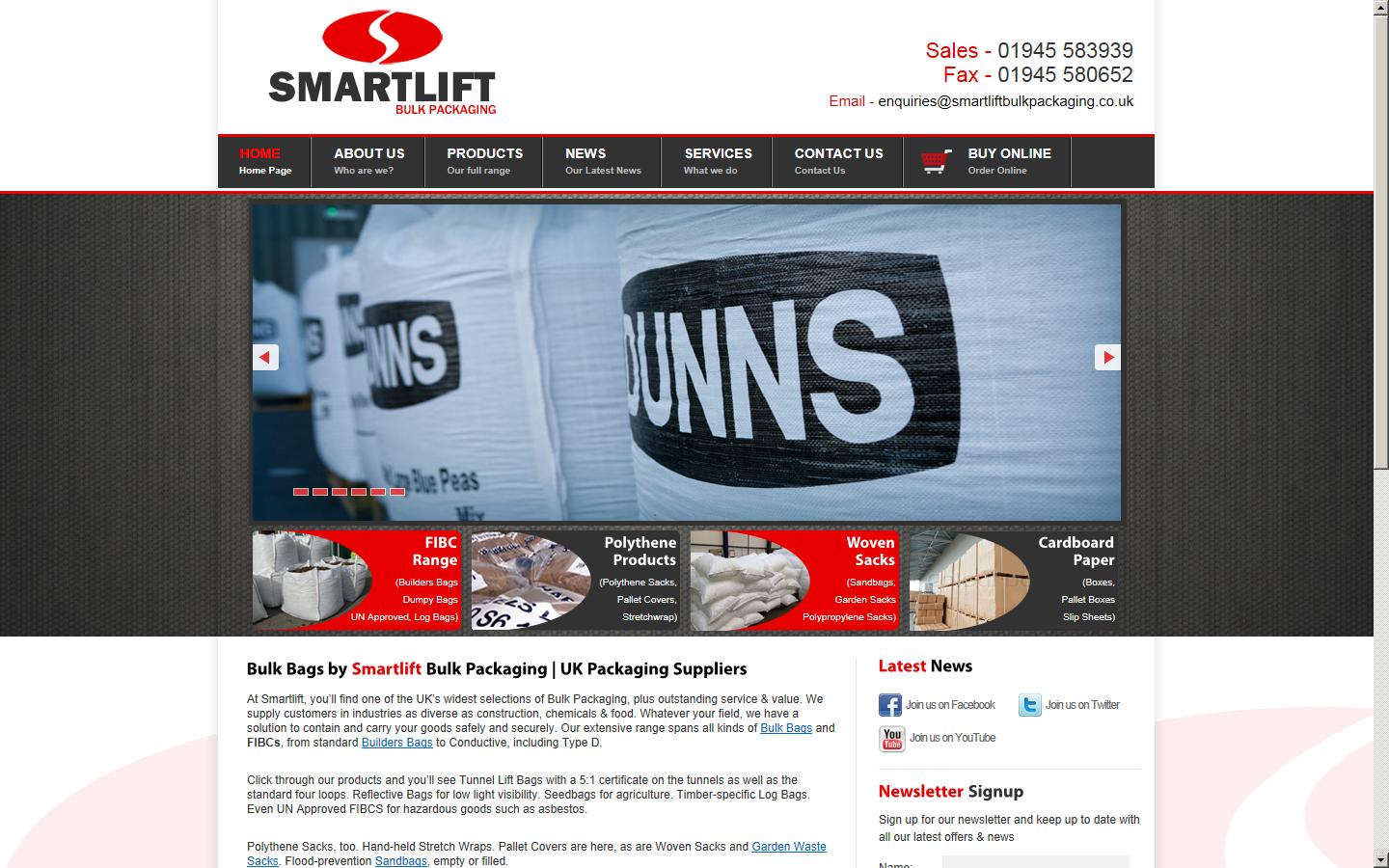 Smartlift Bulk Packaging Website
