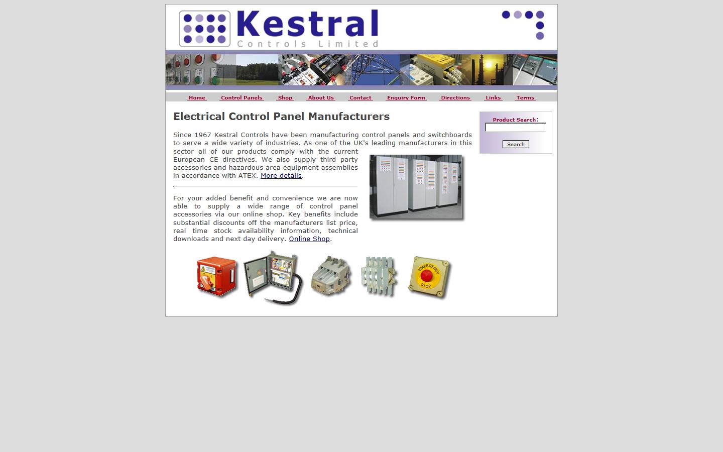 Kestral Controls Ltd  Website