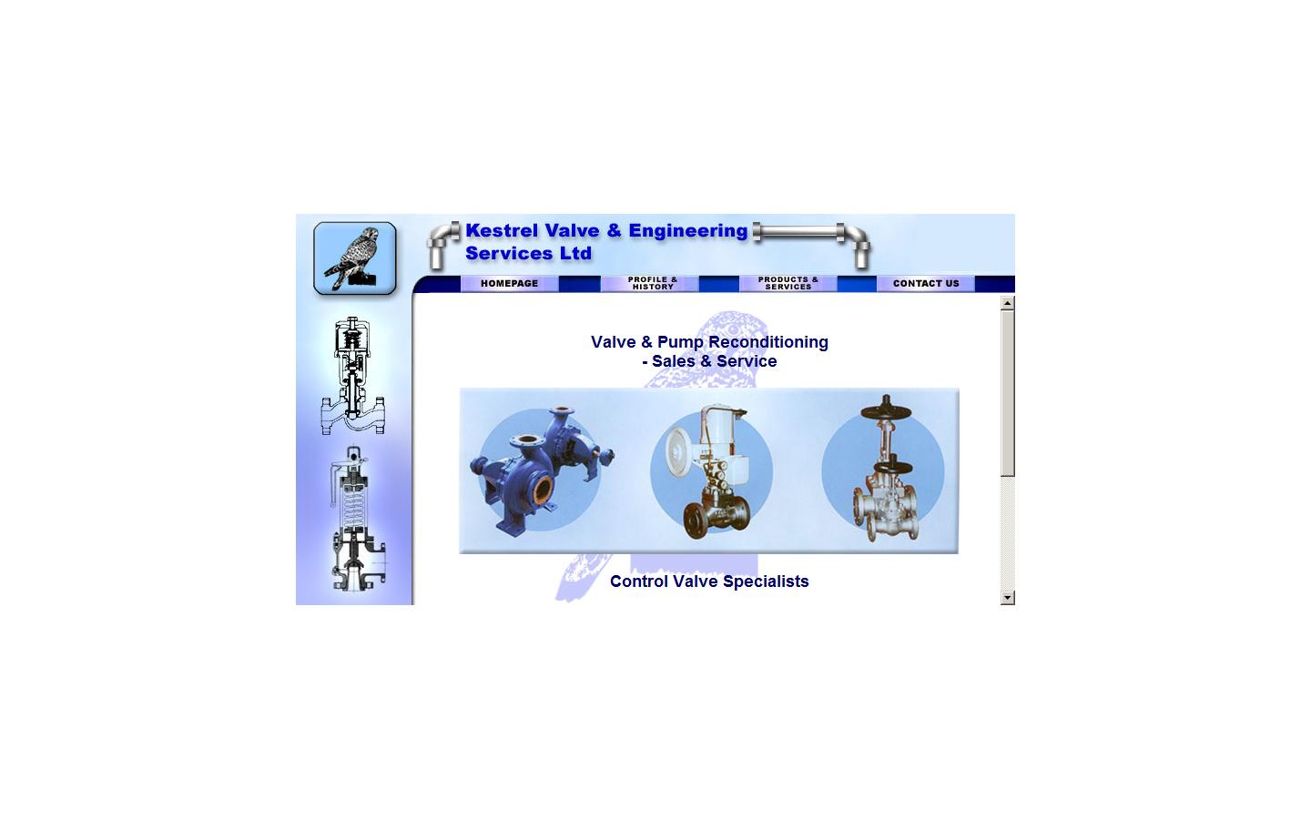 Kestrel Valve & Engineering Services Ltd Website