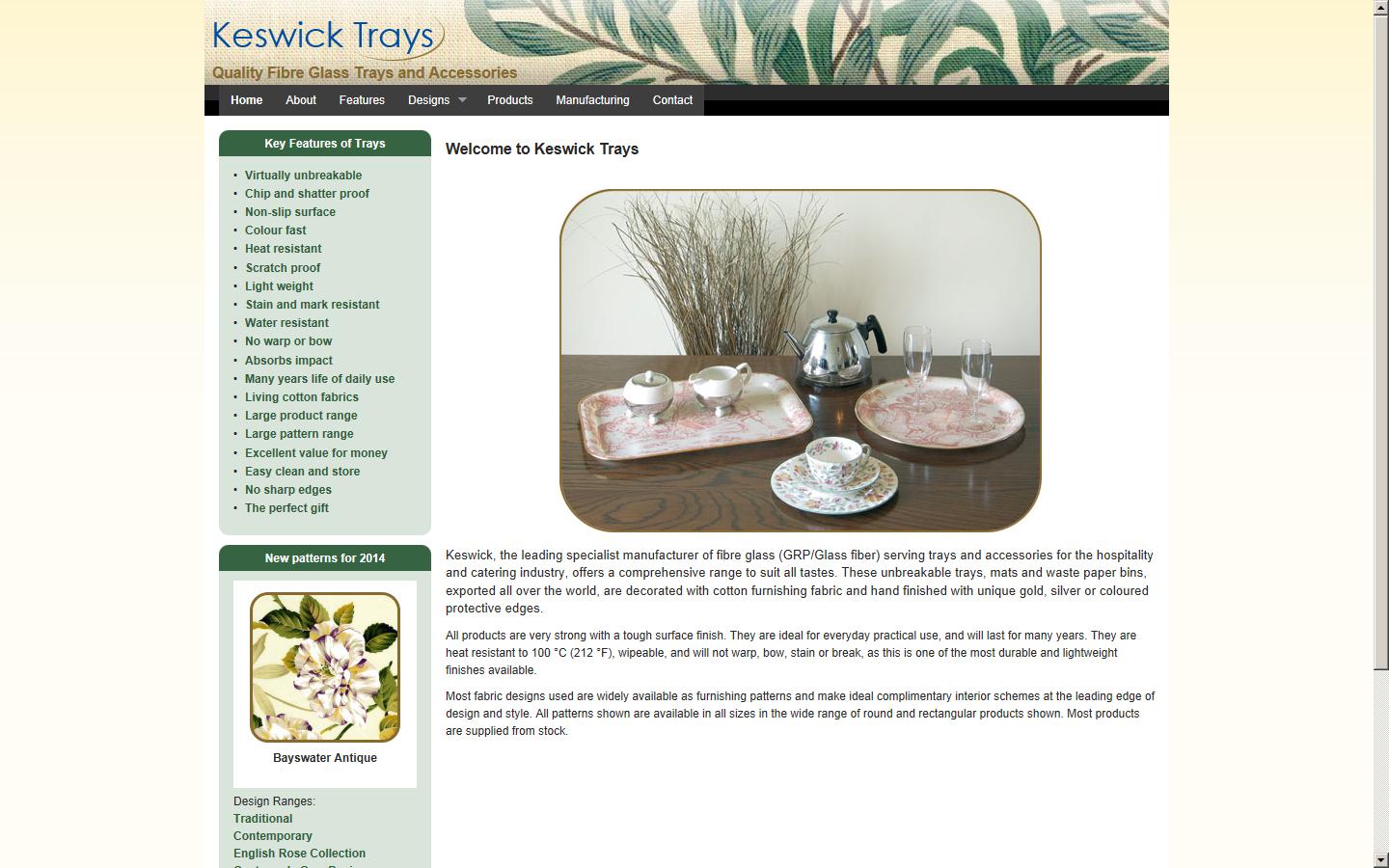 Keswick Trays Website