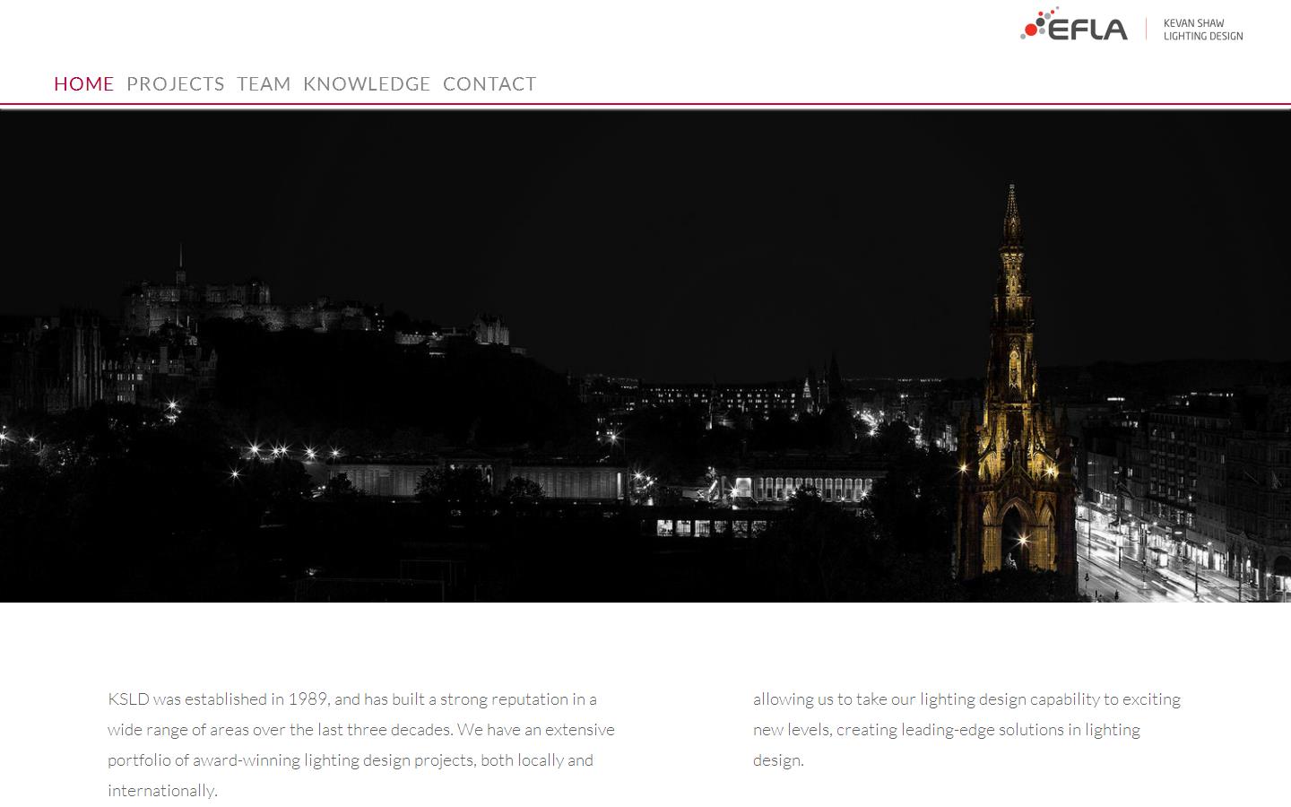 EFLA - Kevan Shaw Lighting Design  Website