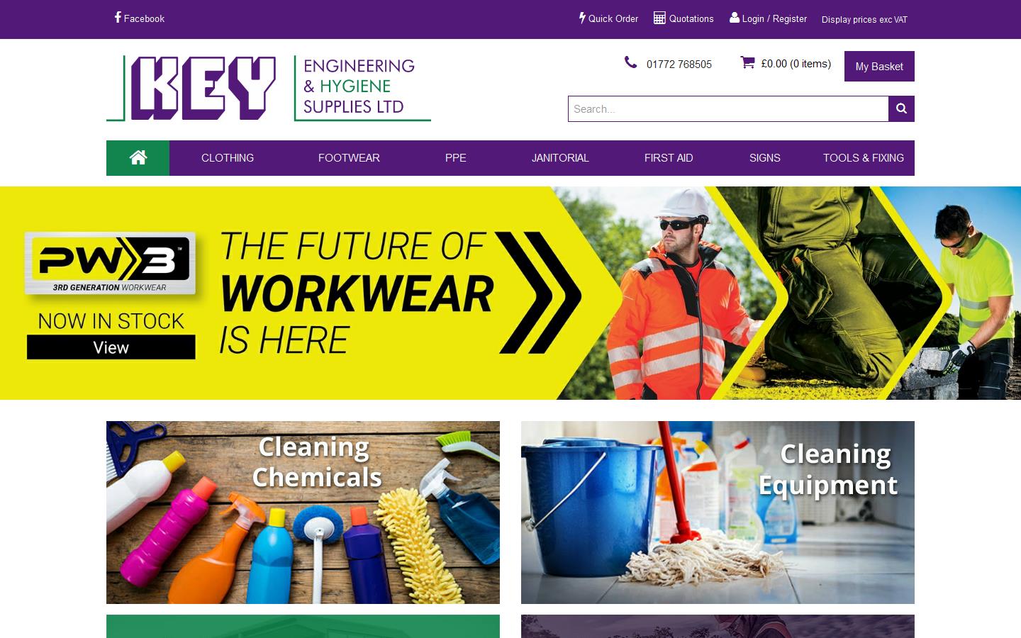 Key Engineering & Hygiene Supplies Ltd Website