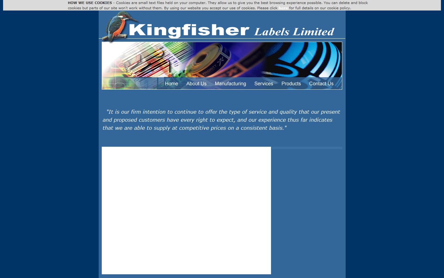 Kingfisher Labels Ltd Website