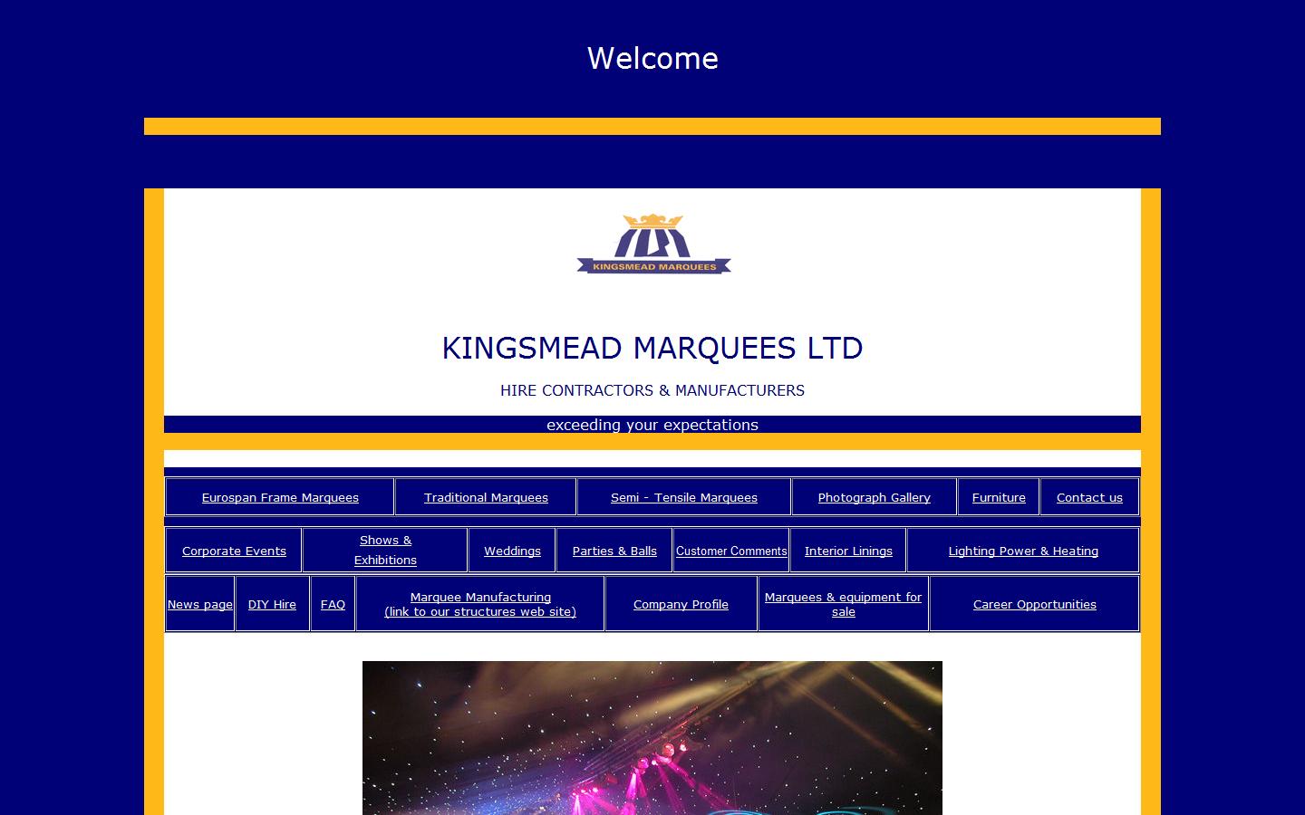 Kingsmead Marquees Ltd Website