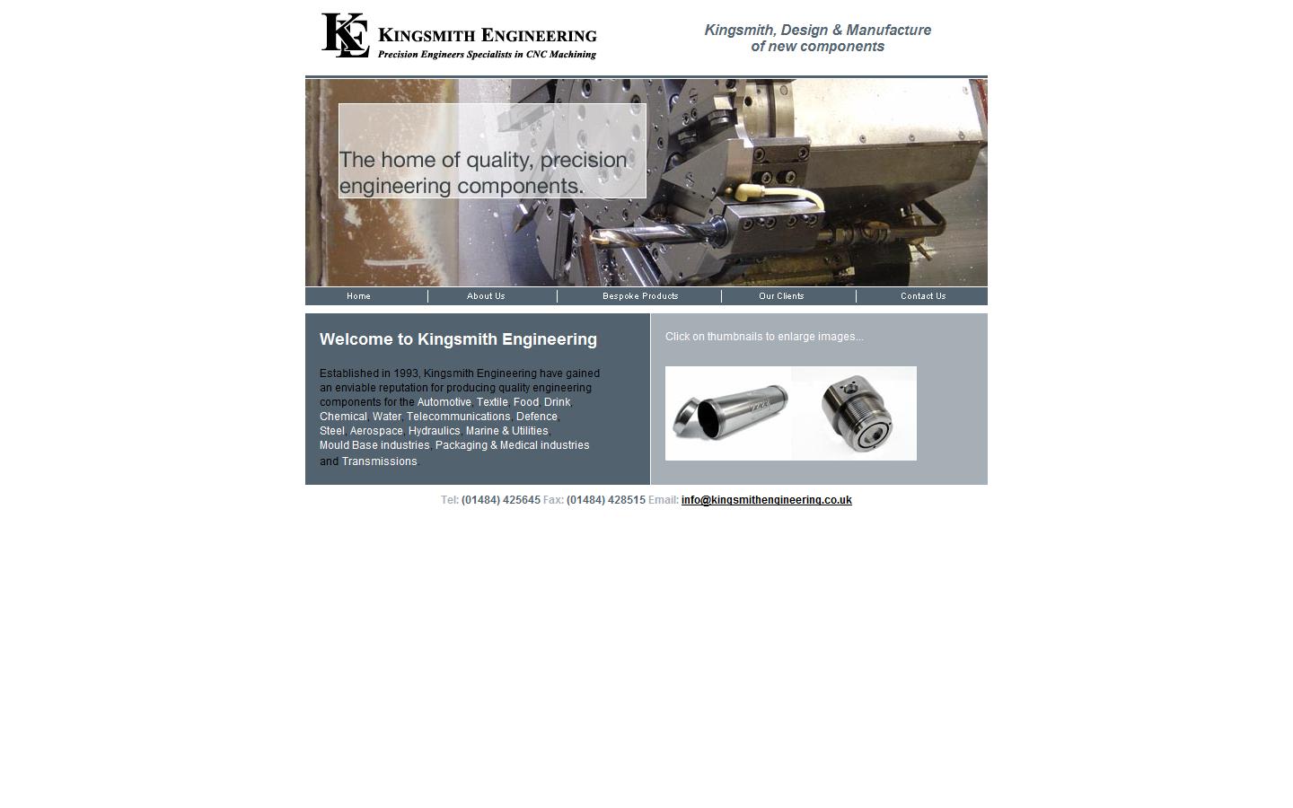 Kingsmith Engineering Ltd Website
