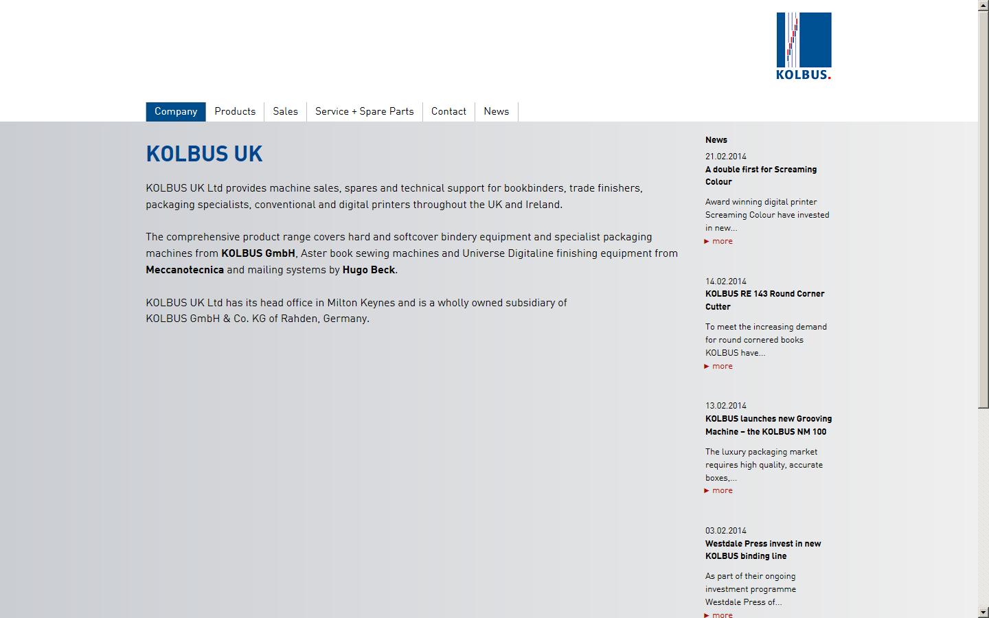 Kolbus UK Ltd Website