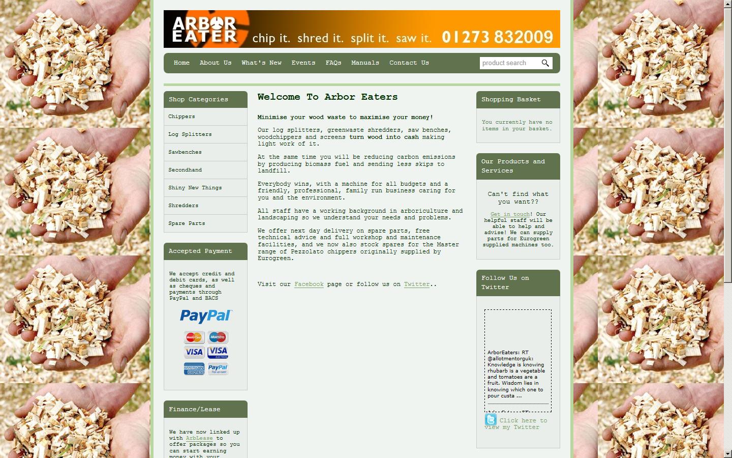 Arbor Eater Brushwood Chippers Ltd Website