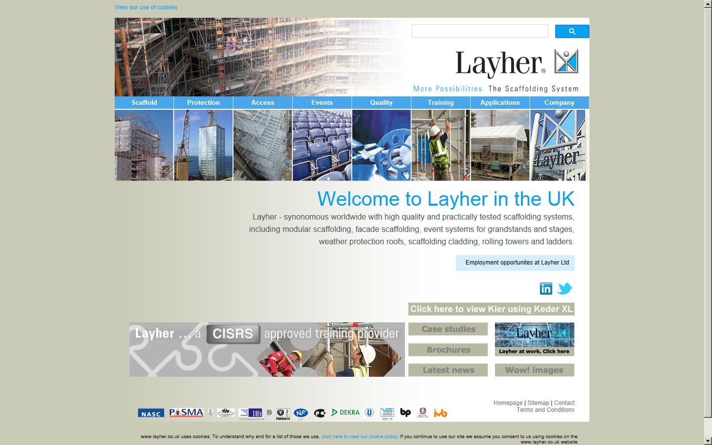Layher Limited Website
