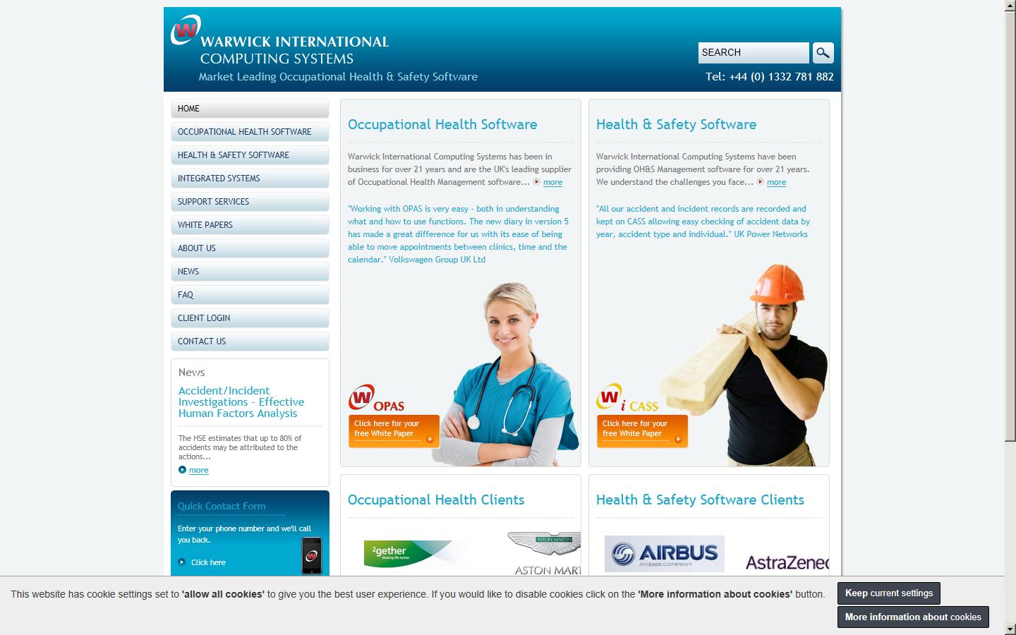 Warwick International Computing Systems Website