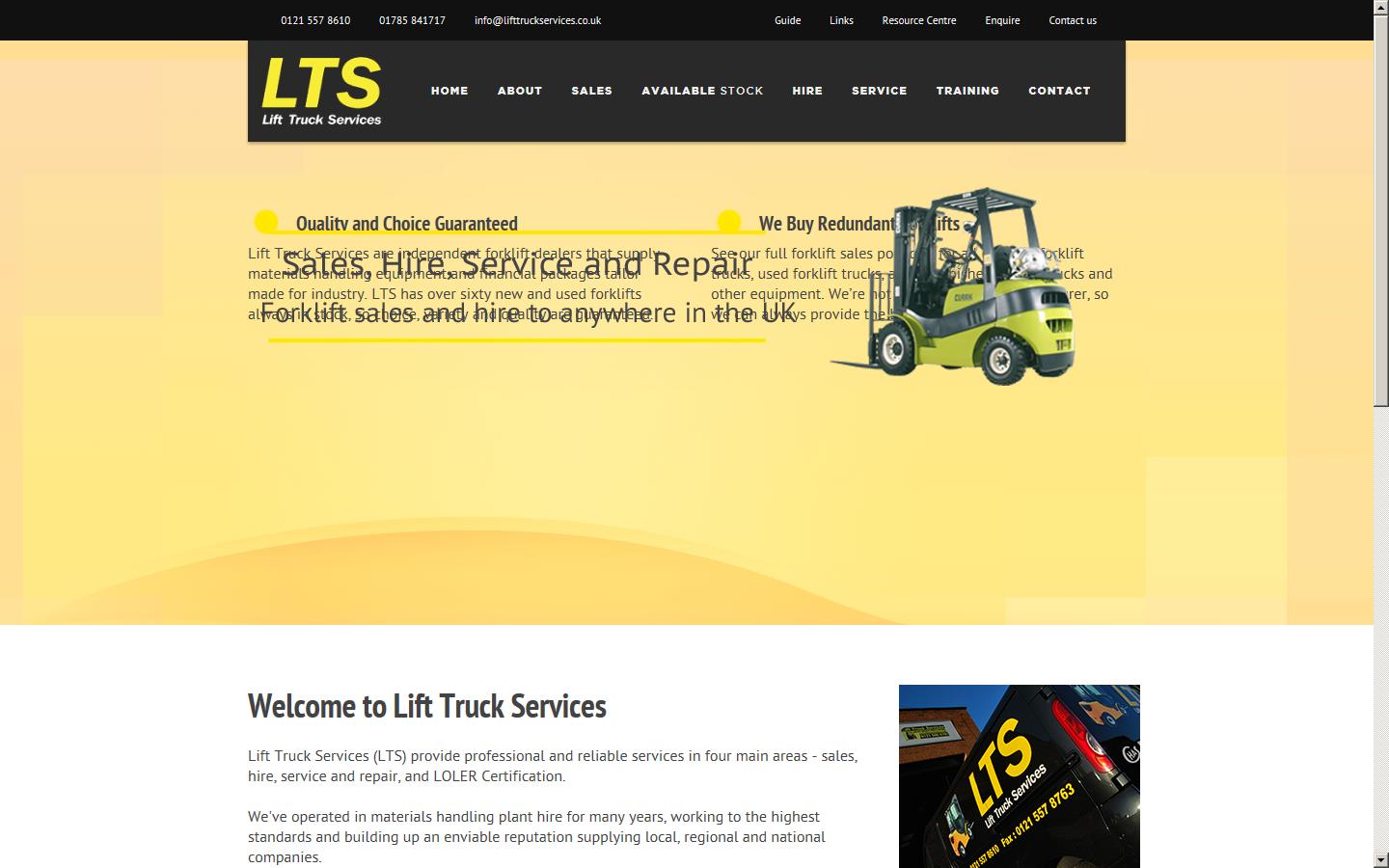 Lift Truck Services Limited Website