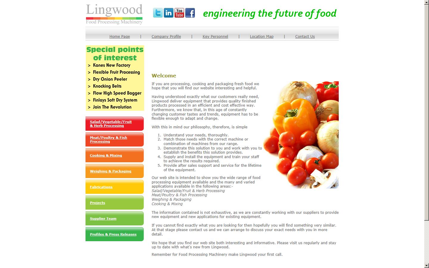 Lingwood Food Services Ltd Website