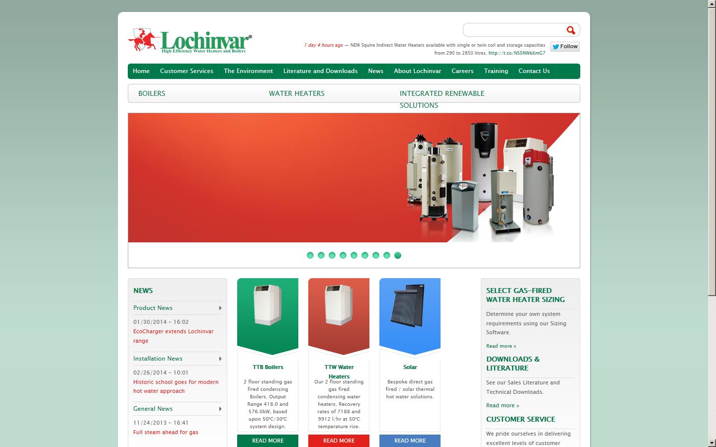 Lochinvar Ltd  Website