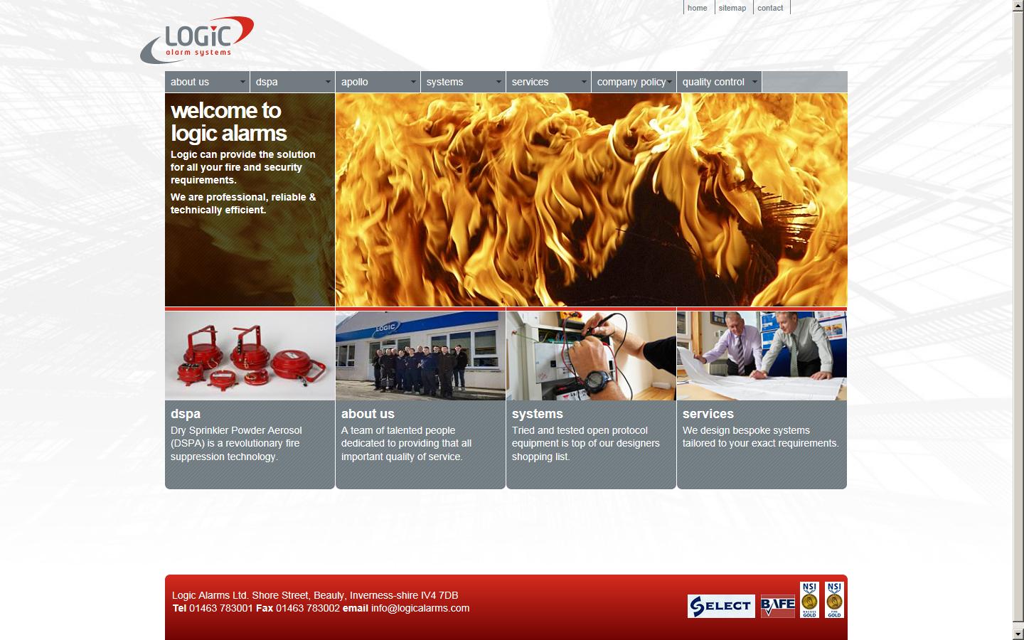 Logic Alarms Ltd Website