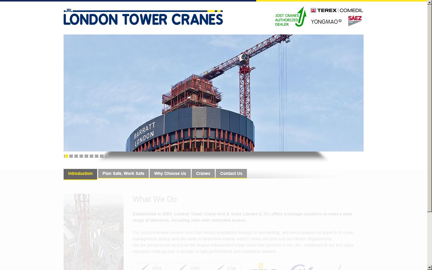 LONDON TOWER CRANES Website