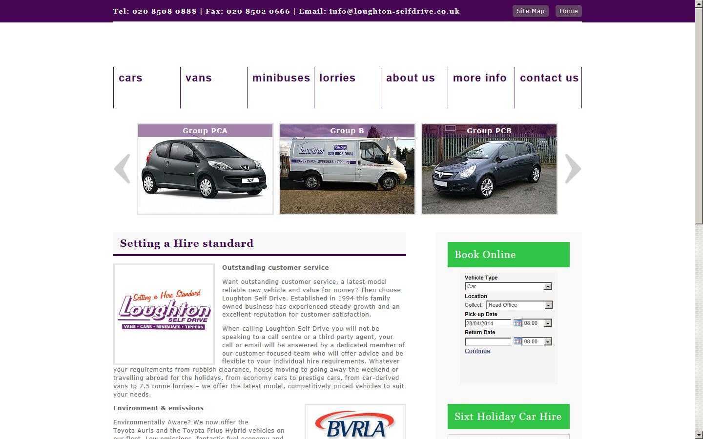 Loughton Self Drive Website