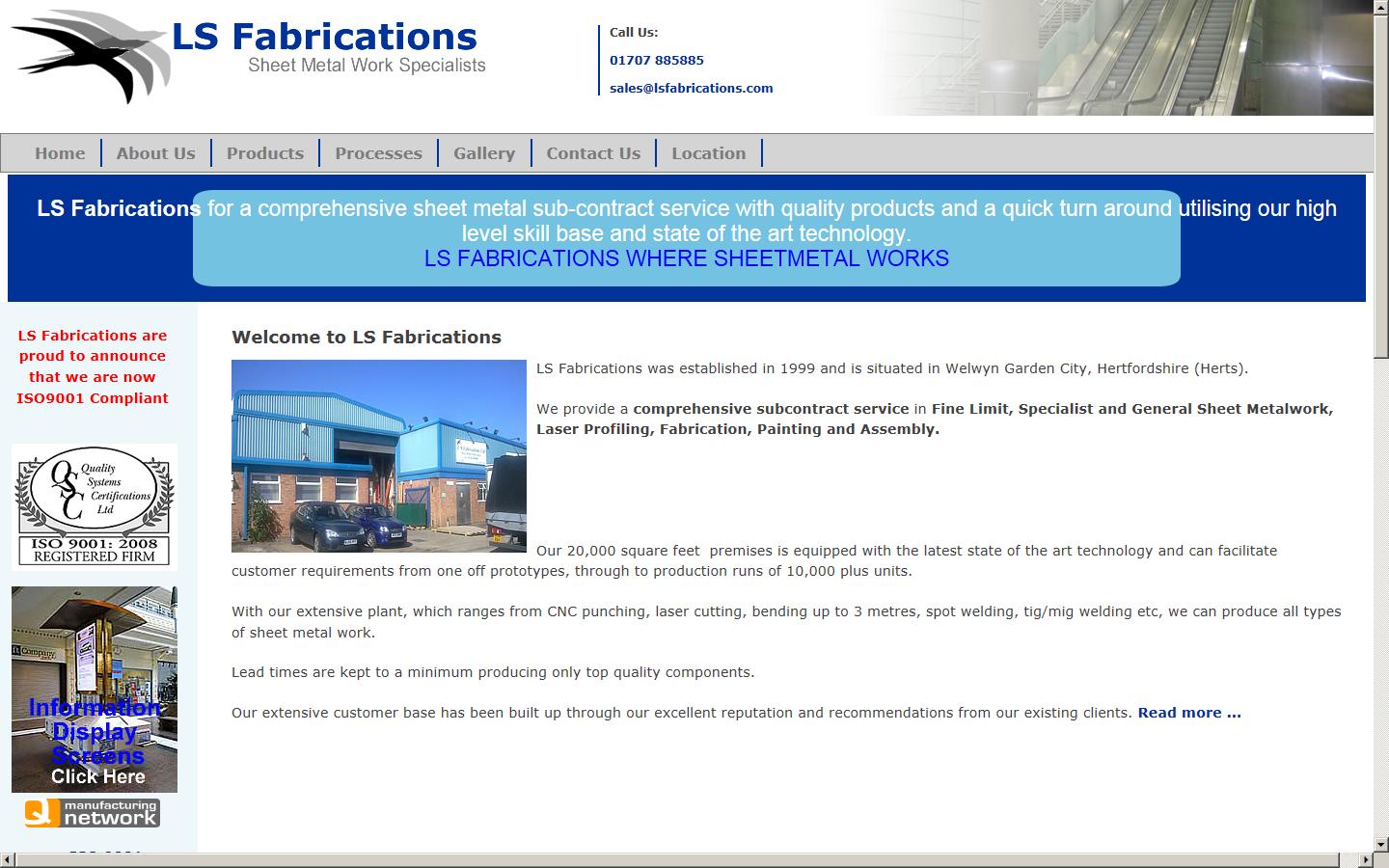 LS Fabrications Ltd  Website