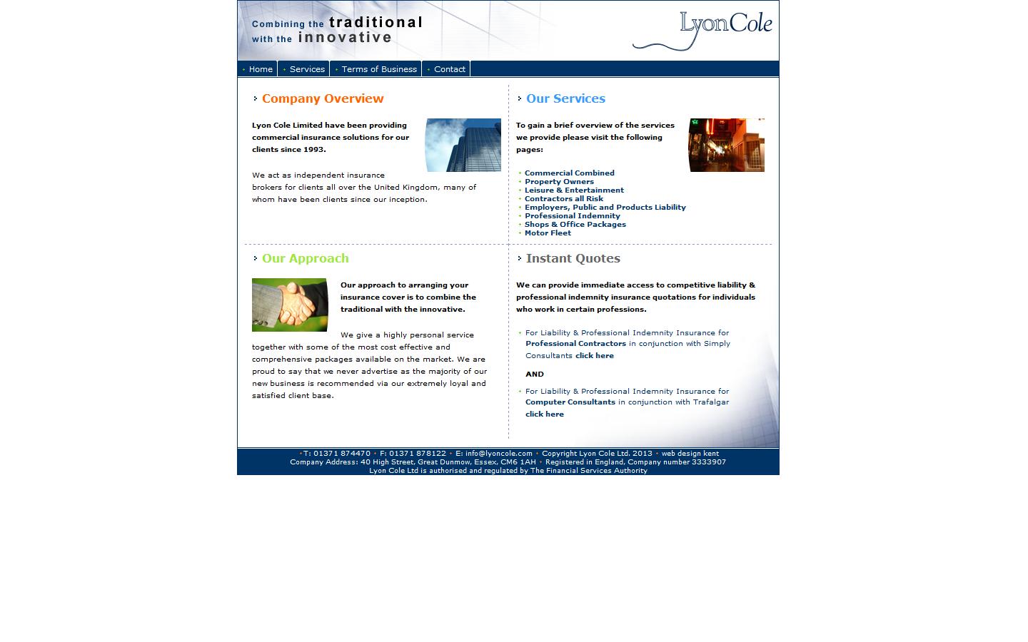 Lyon Cole Ltd Website